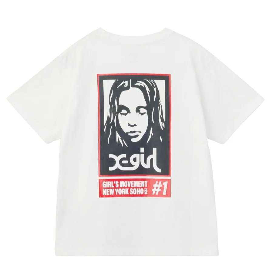 ❤️$420 VIP$390 🇯🇵 新品 X-Girl 全棉上衣 105263011018 白/藍/黑 3色入