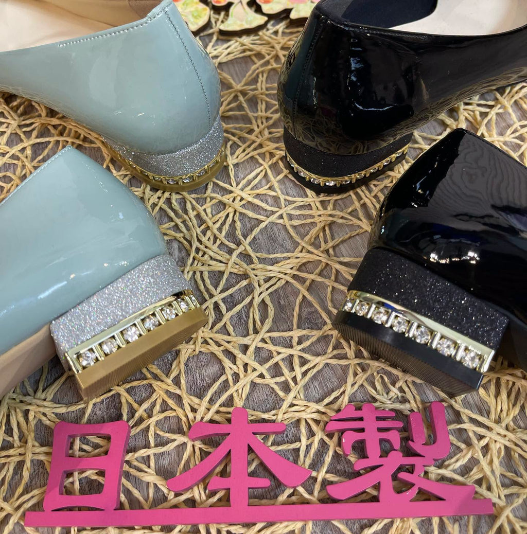 感謝價♥️$570 VIP$550 🇯🇵 新品 日本製 Jelly Beans 高跟鞋 113-05640 粉綠/黑 2色入