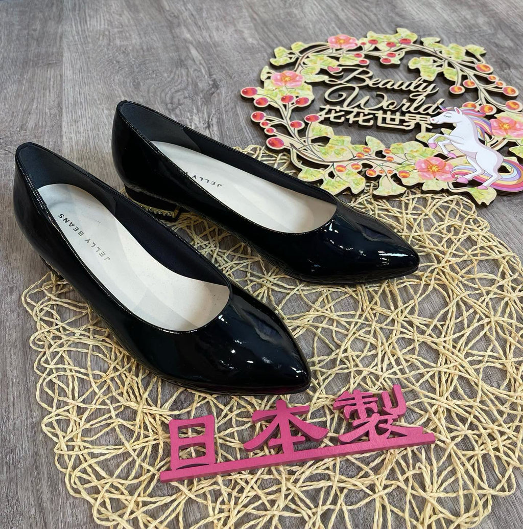 感謝價♥️$570 VIP$550 🇯🇵 新品 日本製 Jelly Beans 高跟鞋 113-05640 粉綠/黑 2色入
