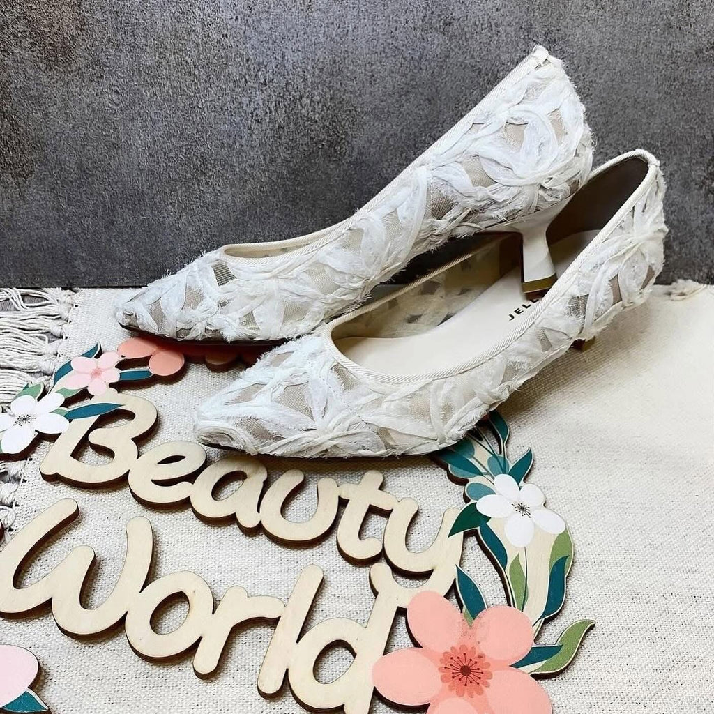 On Sale❤️快閃⚡️$499 🇯🇵 新品 日本制 Jelly Beans  5cm高高跟鞋👠 美到呢？ 正常碼 113-51003 米白/粉紅 2色入On Sale❤️快閃⚡️$499 🇯🇵 新品 日本制 Jelly Beans  5cm高高跟鞋👠 美到呢？ 正常碼 米白/粉紅 2色入