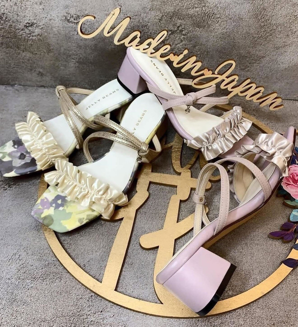 On Sale ❤️快閃⚡️$399/對 🇯🇵 新品 日本制 Jelly Beans 5cm 高涼鞋👡 125-37590