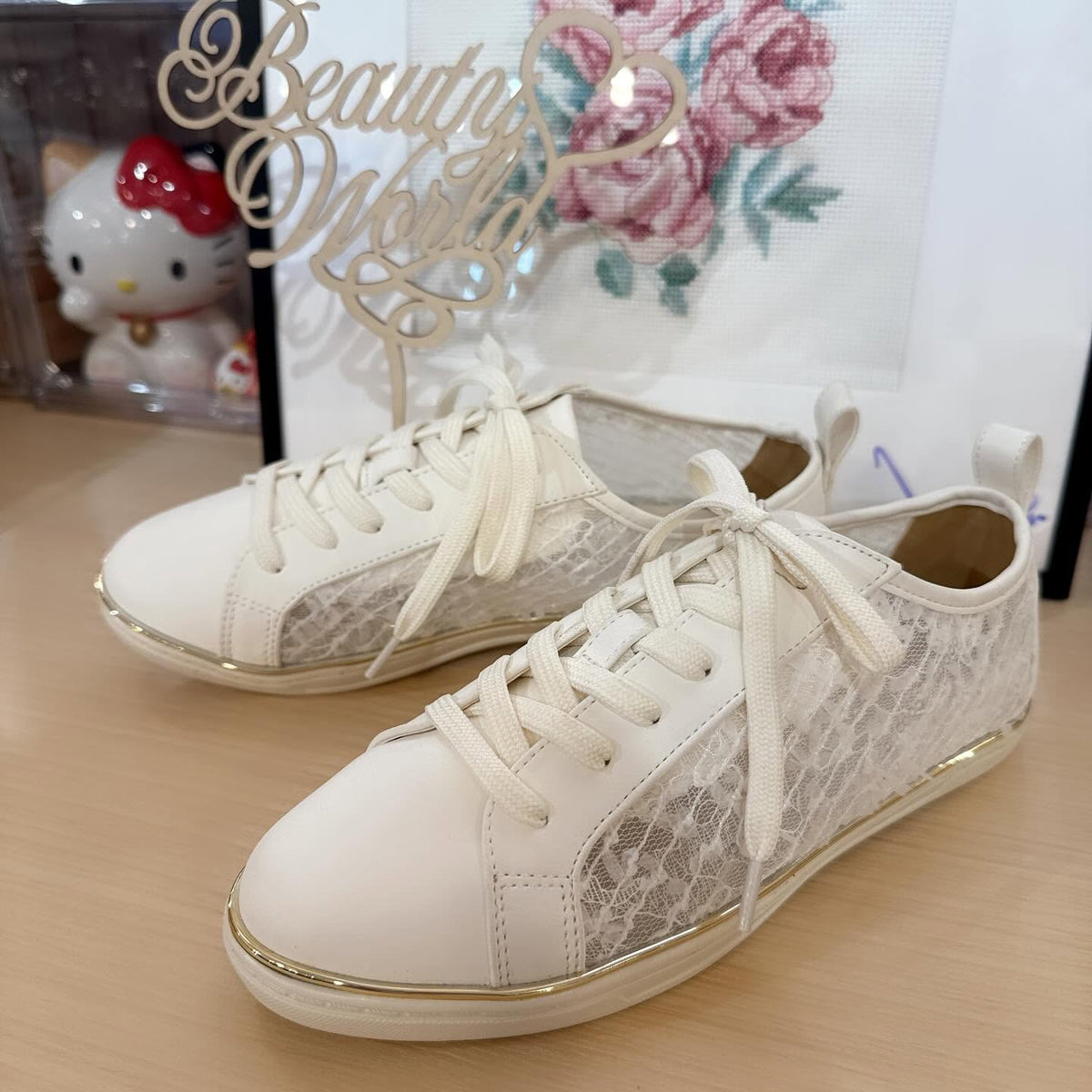 $499 VIP$480 On Sale 🇯🇵2025Jelly Beans春夏系列 211-52316半透花布綁鞋帶平底1.5cm高 正常碼