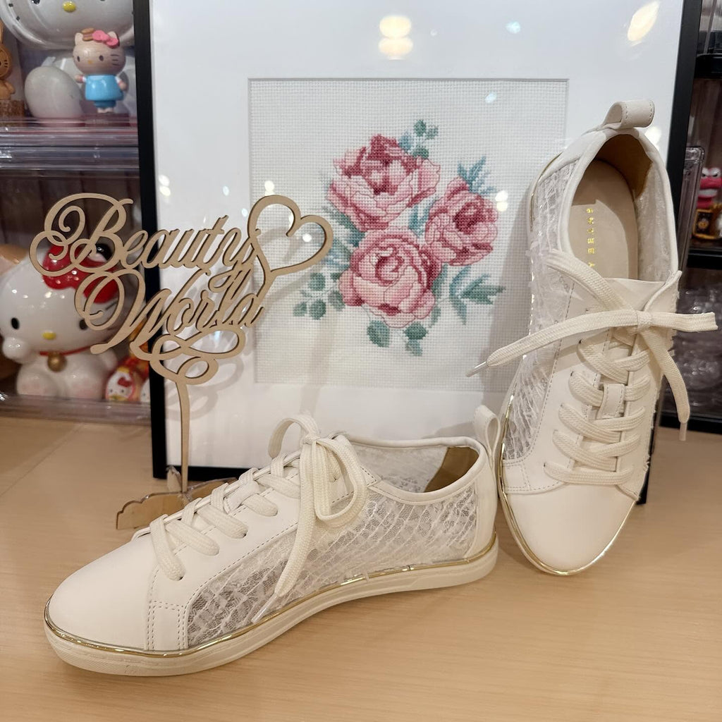 $499 VIP$480 On Sale 🇯🇵2025Jelly Beans春夏系列 211-52316半透花布綁鞋帶平底1.5cm高 正常碼