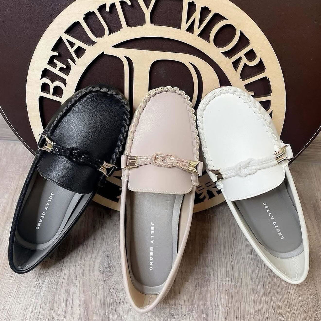 On Sale❤️$558 VIP$540🇯🇵 新品 日本制 Jelly Beans 2cm 平底鞋🥿 211-52321 黑/白/杏粉色