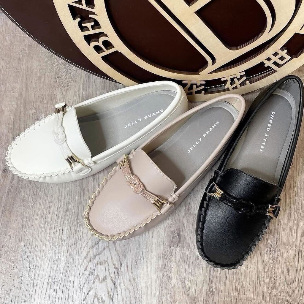 On Sale❤️$558 VIP$540🇯🇵 新品 日本制 Jelly Beans 2cm 平底鞋🥿 211-52321 黑/白/杏粉色