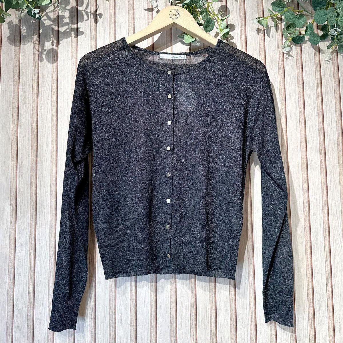 On Sale ❤️快閃⚡️$249 🇯🇵新品Carina Luce 薄身閃閃長袖外套 2115005 ［接觸冷感］ 黑色入