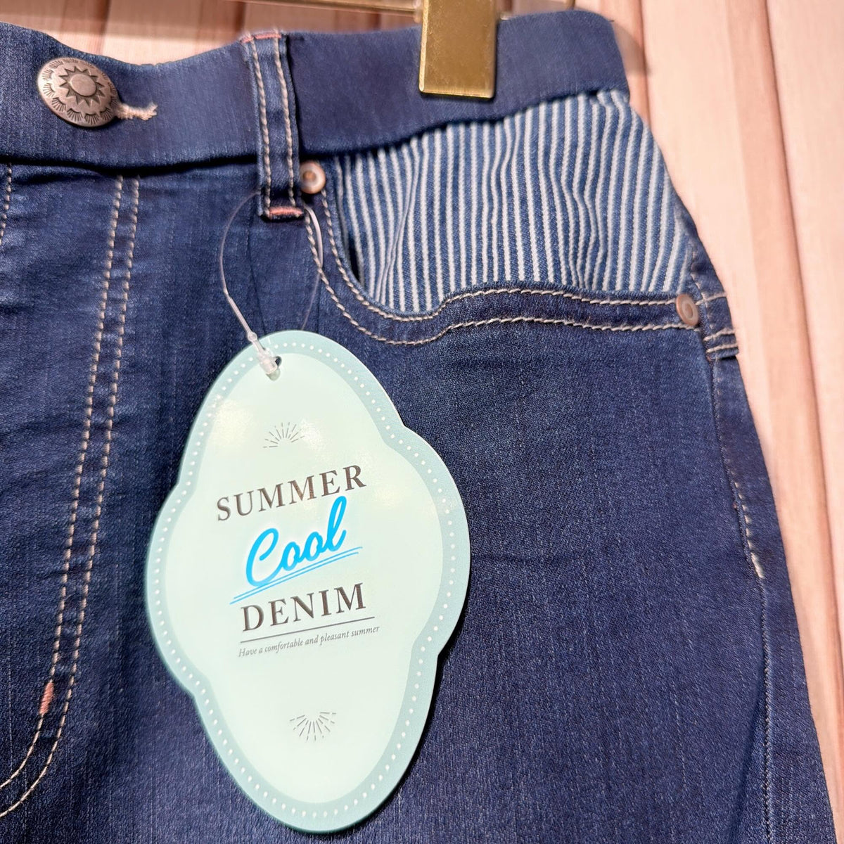 ❤️$280 VIP$260🇯🇵 新品 a.i.a.i 全橡筋腰牛仔褲👖 2746 併條子布褲袋設計