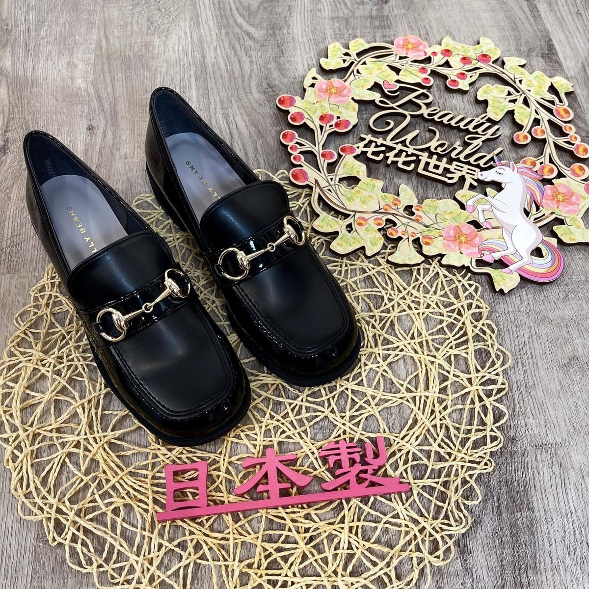 ❤️$650 VIP$630 🇯🇵Jelly Beans 3cm高日本製系列 309-92114 好輕身 大鞋頭設計 內裡全包棉布 非常好著 黑/杏/藍3色入