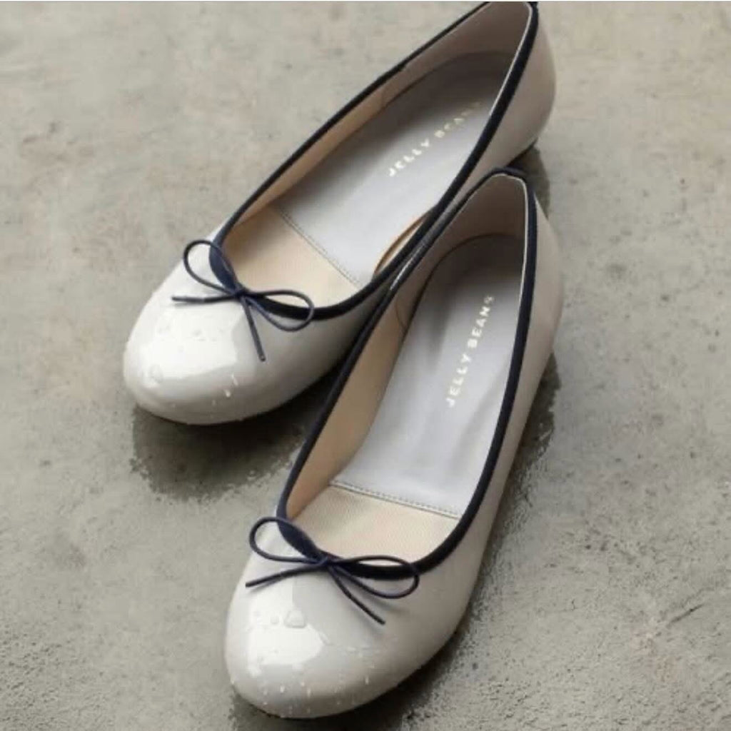 ❤️$650 VIP$630 🇯🇵 日本制 2cm高Jelly Beans  ☀️🌧️晴雨兩著雨鞋🥿 325-61320 正常碼 象牙色/杏粉色