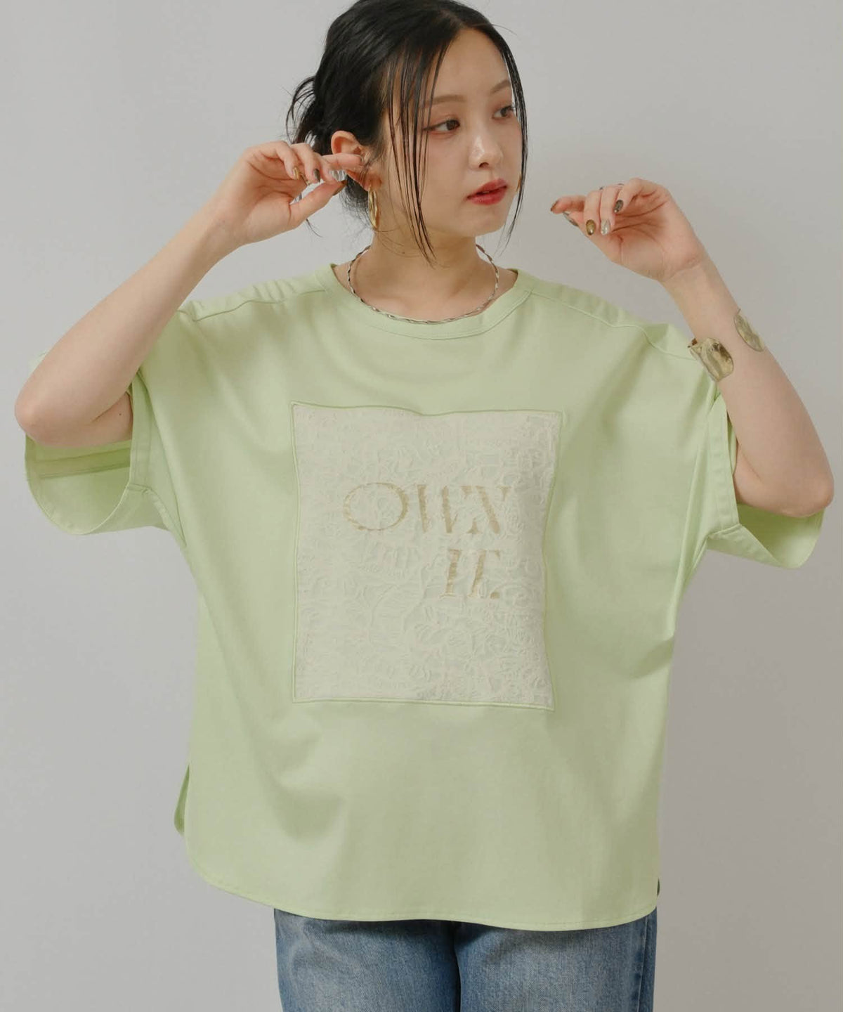 ❤️$450 VIP$430 🇯🇵 新品PALM RICHE 蝙蝠袖上衣 32813 米/黑/粉綠 3色入