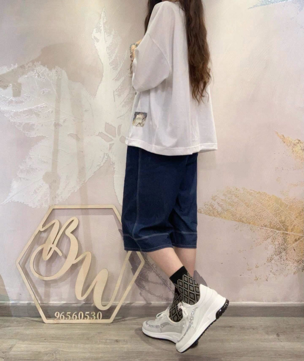 ❤️$260/條 VIP$240/條 🇯🇵新品💕Co.Ltd 全橡根腰全棉短褲 3673 淺藍/深藍2色入