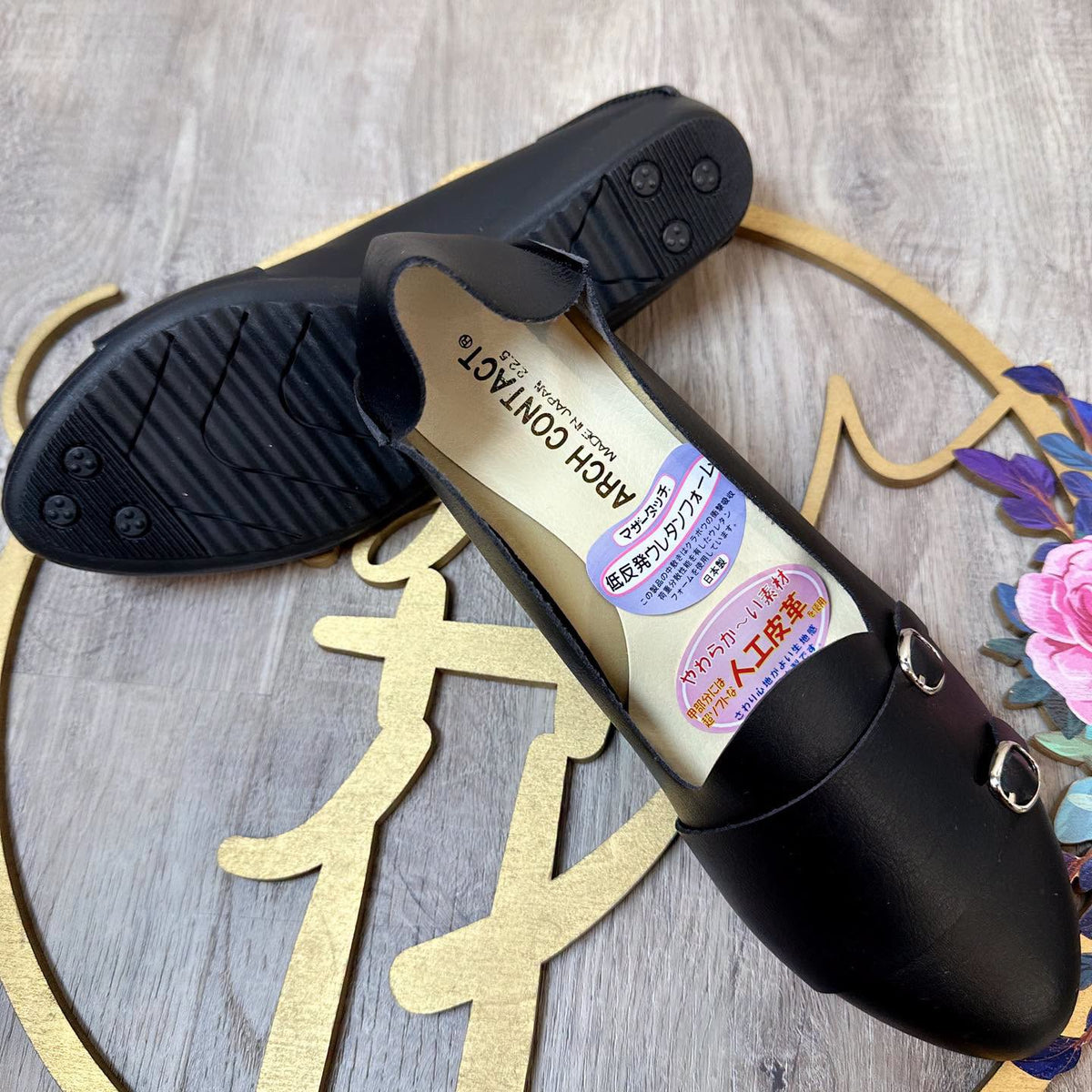 On Sale❤️快💨閃$299 🇯🇵 新品 日本制  arch concier 平底鞋🥿 39278 2 way 可踩踭兩著 好輕皮  無痛柔軟 輕微行走舒適鞋 長時間穿著可減輕疲累 具有防菌 除臭 除濕的清爽功能 生膠底好著 足碼 黑色入