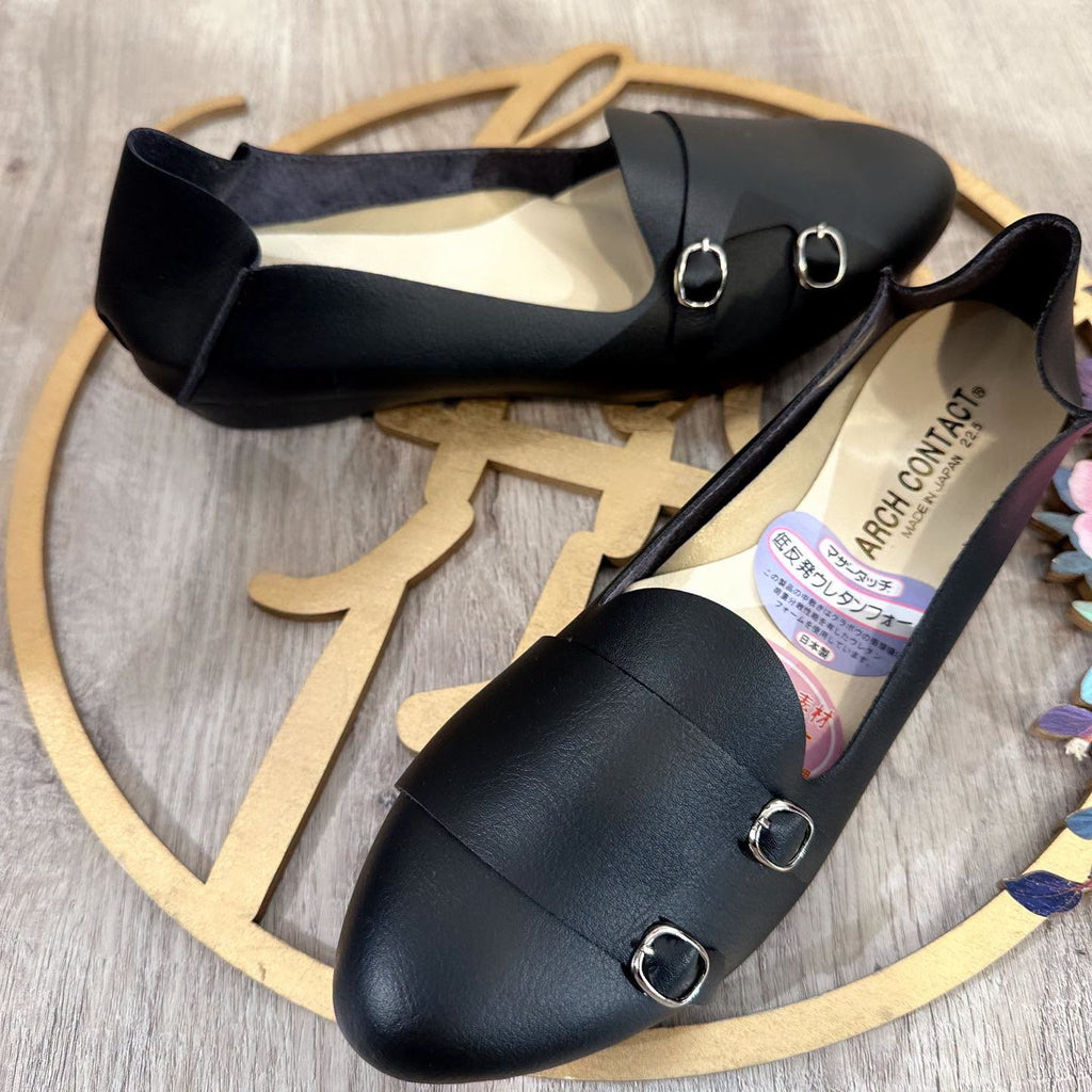 On Sale❤️快💨閃$299 🇯🇵 新品 日本制  arch concier 平底鞋🥿 39278 2 way 可踩踭兩著 好輕皮  無痛柔軟 輕微行走舒適鞋 長時間穿著可減輕疲累 具有防菌 除臭 除濕的清爽功能 生膠底好著 足碼 黑色入