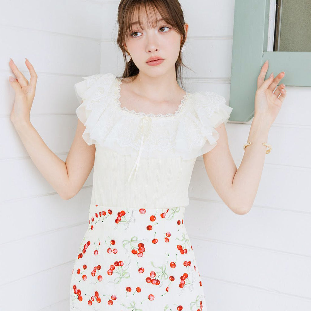 ❤️$490 VIP$470 🇯🇵 新品 Lillian Carat 有彈性羅紋布料上衣 46321367 米黃/芋紫/黑 3色入