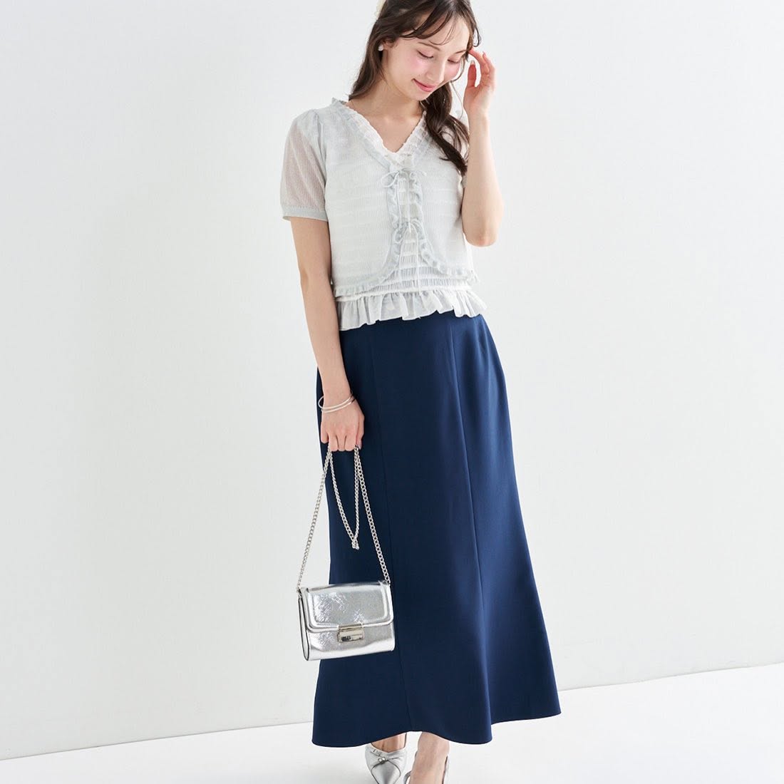 ❤️$470 VIP$450  🇯🇵 新品 Lillian Carat 點綴閃光針織外套 46533005 粉紅/淺灰/白 3色入
