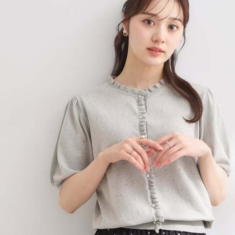 ❤️$420 VIP$390 🇯🇵 新品 Couture Brooch鏤空外套 508-36030 米/灰 2色入