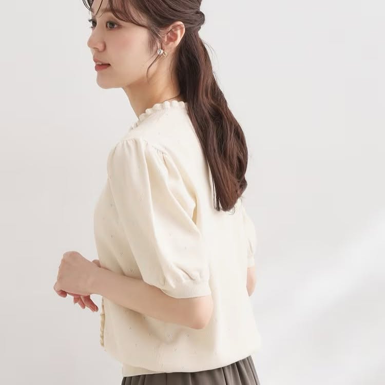 ❤️$420 VIP$390 🇯🇵 新品 Couture Brooch鏤空外套 508-36030 米/灰 2色入