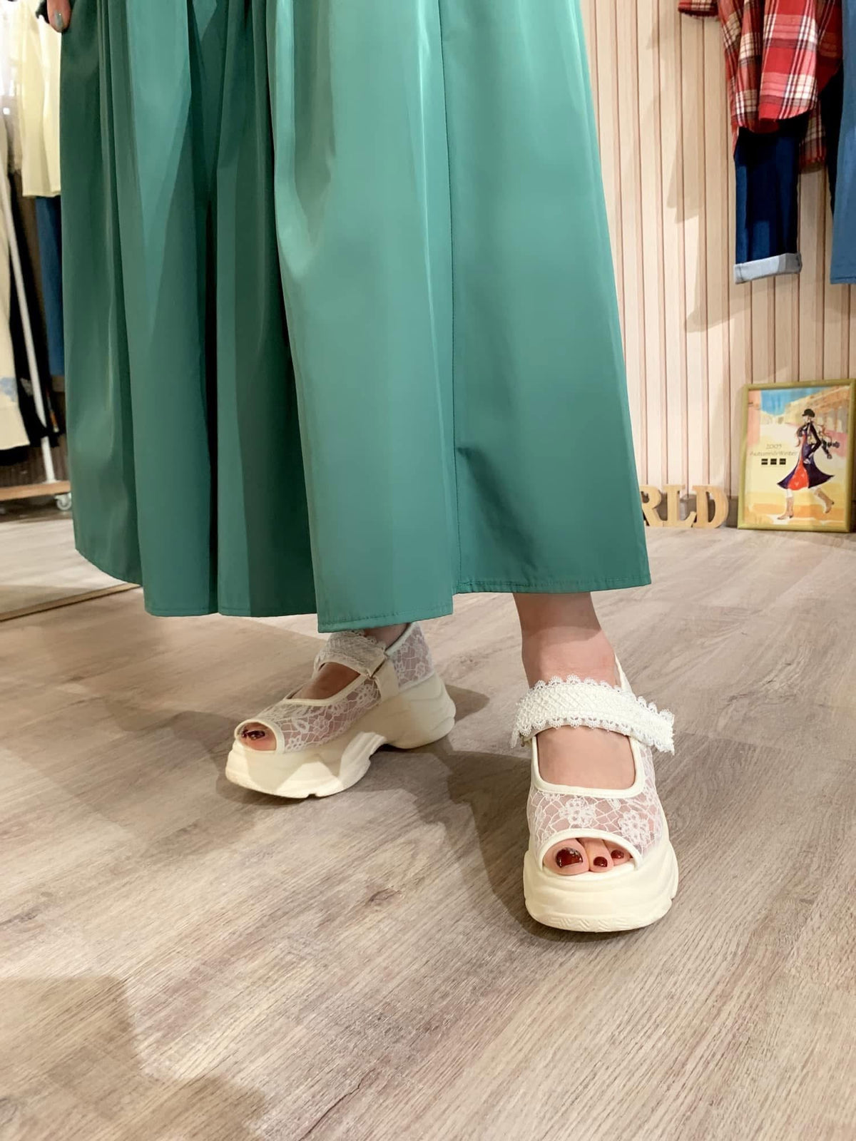 ❤️$350 🇯🇵 新品 Fint 6cm鬆糕涼鞋 53AA02d003 白/黑2色入