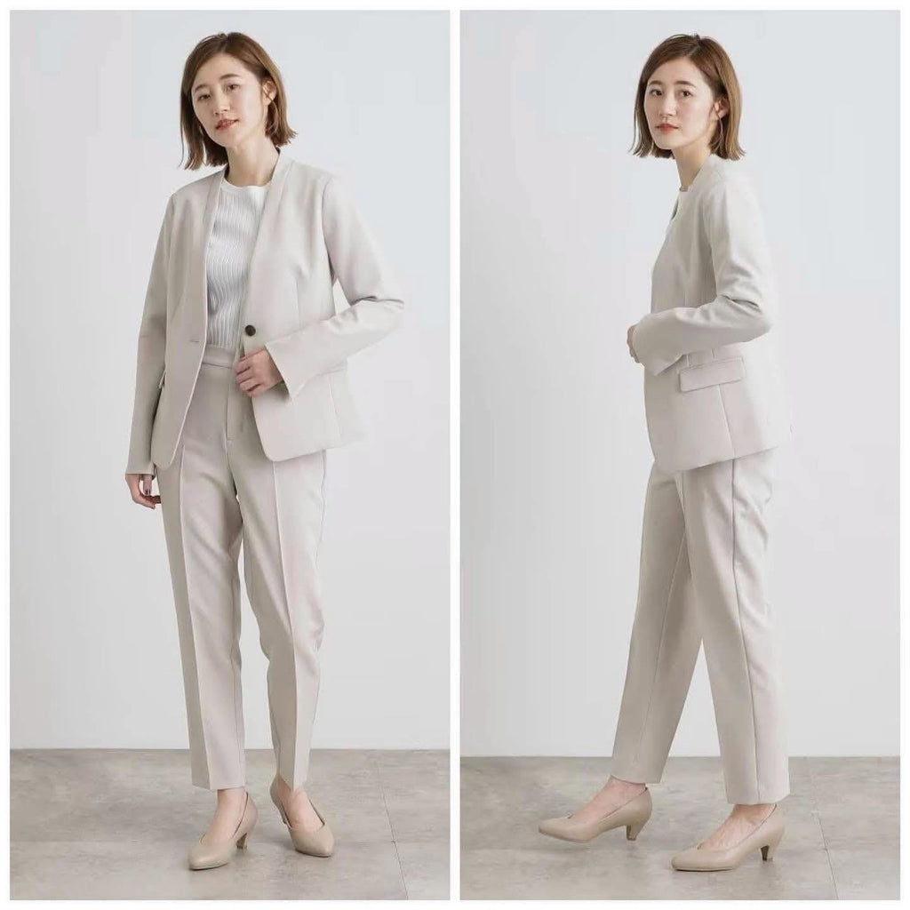 On Sale ❤️快閃⚡️$299 🇯🇵 新品 Grove 背面橡筋腰錐形褲 768-62002黑/淺杏 2色入