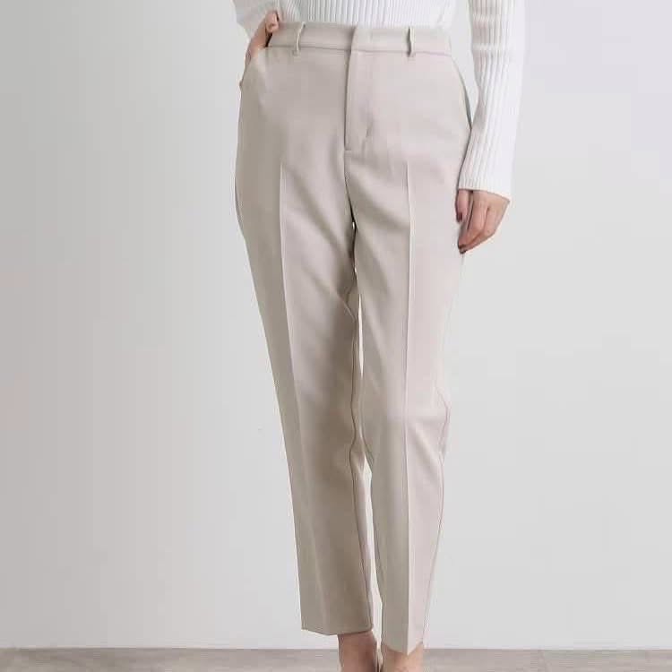 On Sale ❤️快閃⚡️$299 🇯🇵 新品 Grove 背面橡筋腰錐形褲 768-62002黑/淺杏 2色入