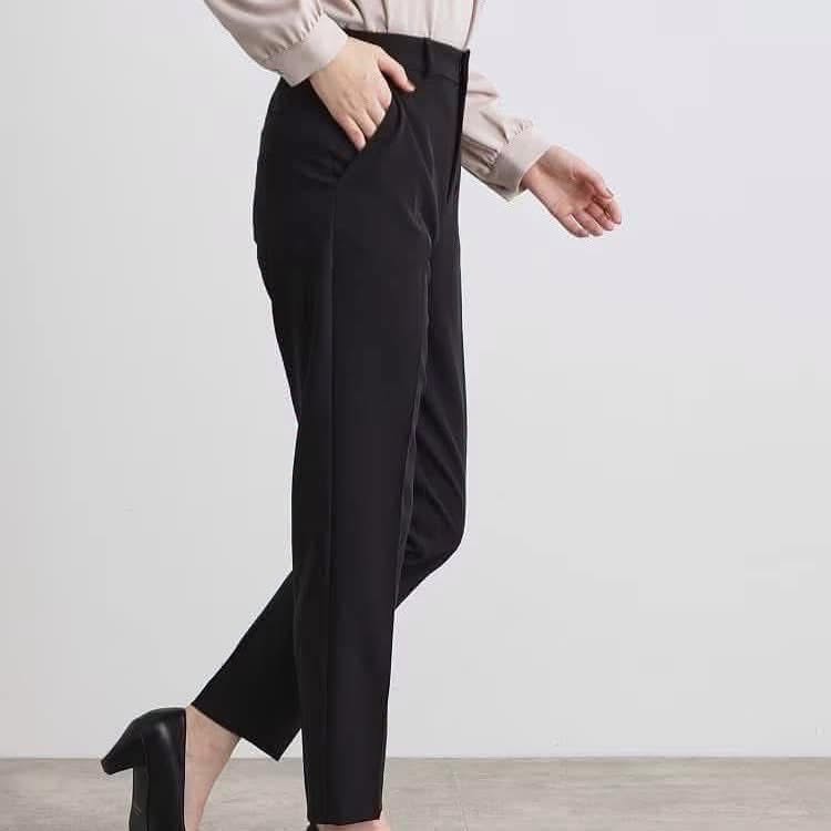On Sale ❤️快閃⚡️$299 🇯🇵 新品 Grove 背面橡筋腰錐形褲 768-62002黑/淺杏 2色入