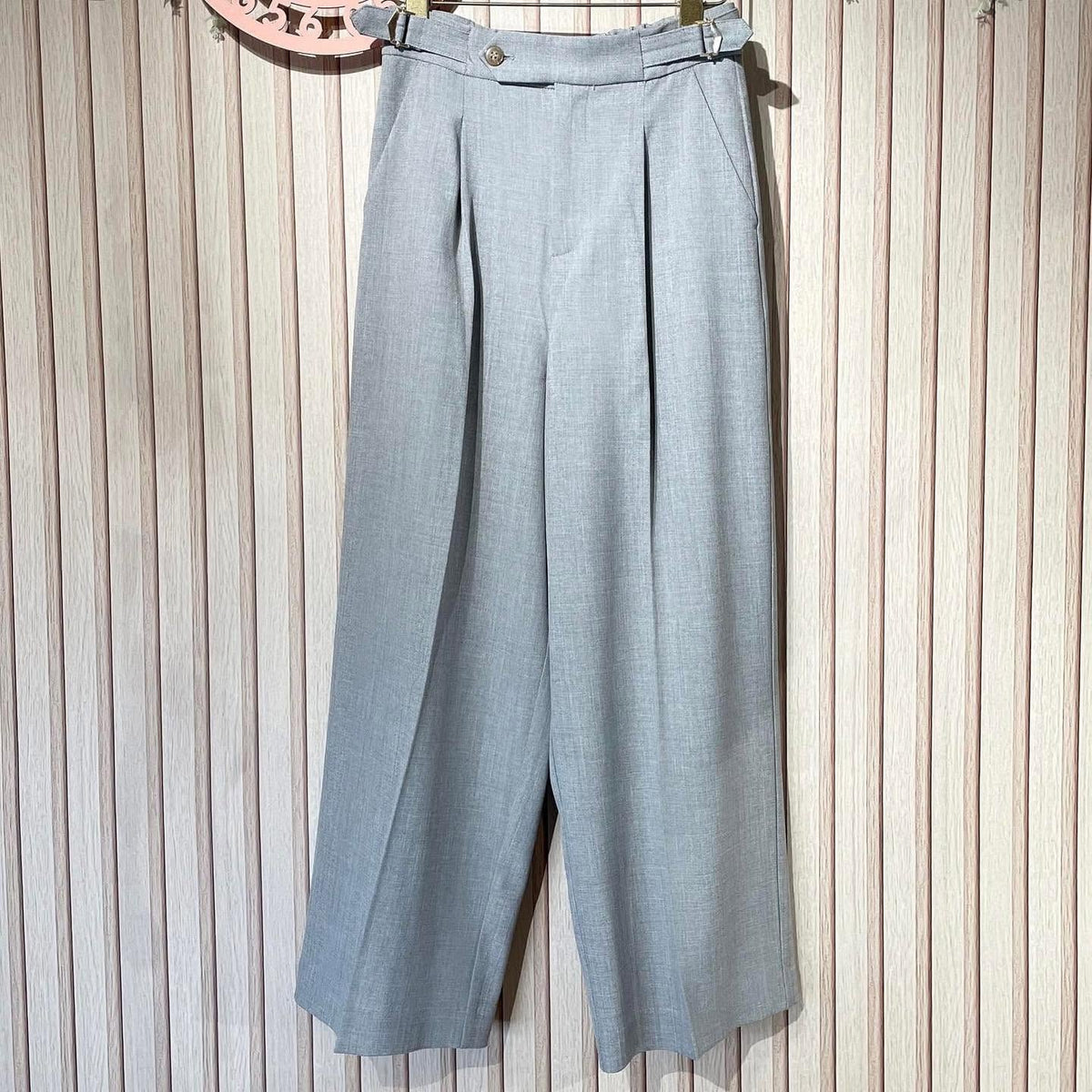 ❤️快閃⚡️$299 On Sale 🇯🇵 新品 Grove 背面橡筋腰寬褲 768-62038 綠/藍/灰3色入
