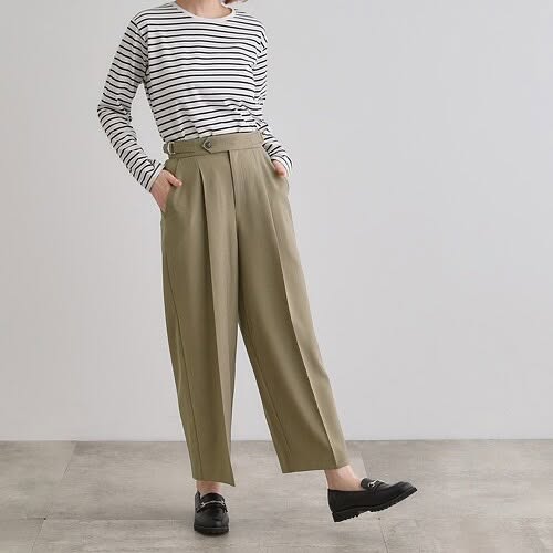 ❤️快閃⚡️$299 On Sale 🇯🇵 新品 Grove 背面橡筋腰寬褲 768-62038 綠/藍/灰3色入