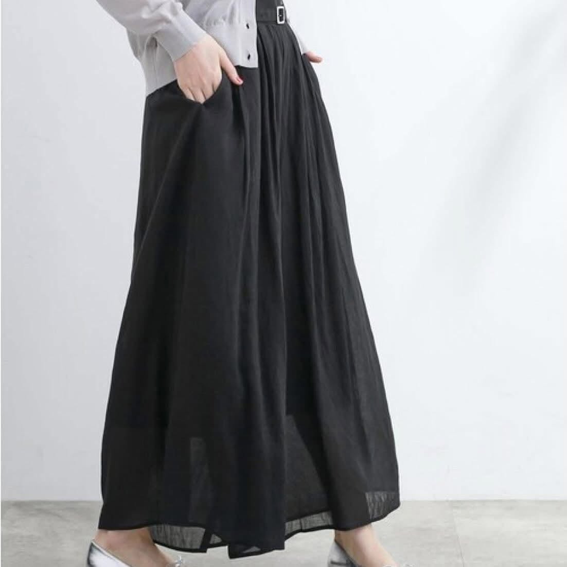 On Sale ❤️快💨閃$299 🇯🇵 新品 Grove 背面橡筋腰裙褲 768-63024 黑/灰/綠 3色入