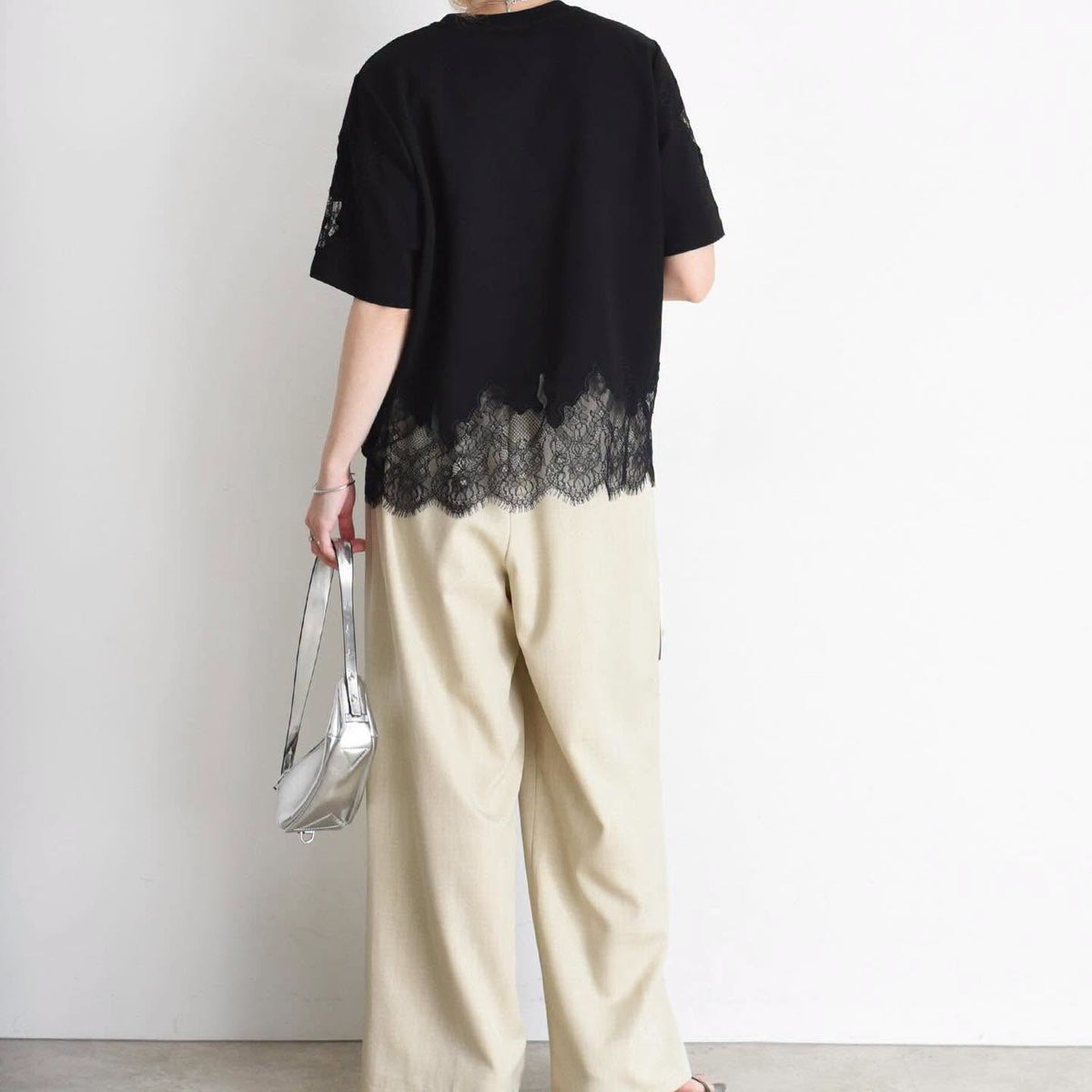 On Sale❤️快閃⚡️$378 VIP$351 🇯🇵 新品 Eimee Law 併lace 棉料上衣 84794 灰易襯 型格 好著 /白/黑3色入