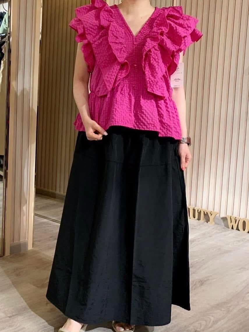 On Sale ♥️快閃⚡️$199 🇯🇵 新品 GYLE 背面橡筋腰半截裙 B68MY-2756 黑/綠2色入