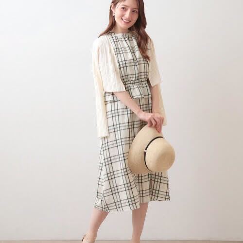❤️$520 VIP$490 🇯🇵 新品 index 背心連身裙  [抗皺/可機洗] C58-55020米白/杏粉 2色入