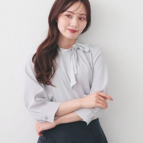 ❤️$320 VIP$300 🇯🇵 新品 Index 不對稱蝴蝶結上衣 C58-85015 淺灰/杏粉/條子 3色入