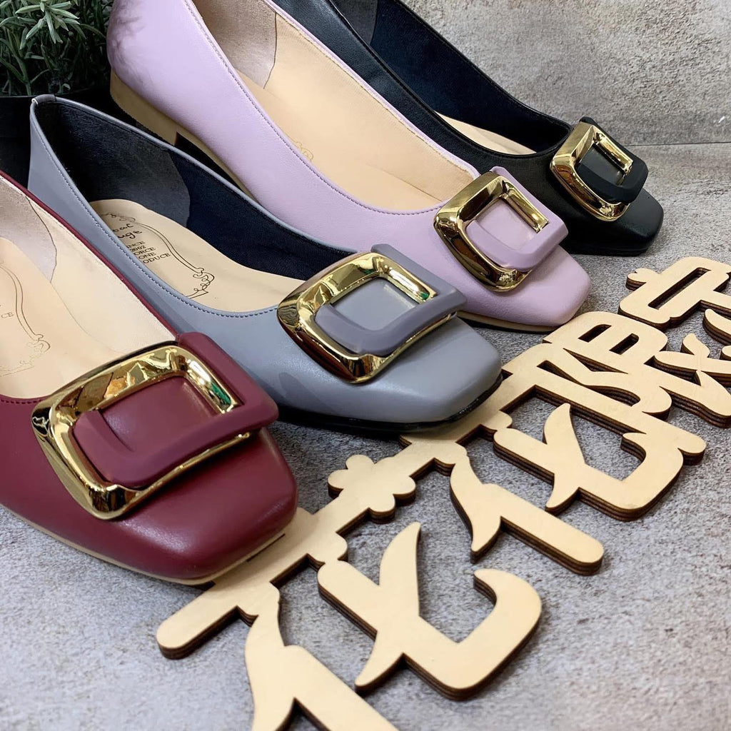 On Sale ❤️ 🇯🇵 日本制 Metal Rouge X 花花限定方頭鞋 FO2131 1cm高 厚鞋墊 正常碼 紅/灰/黑/粉紫4色入