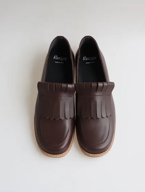 $690 🇯🇵 新品 日本制 Recipe 真皮鞋  RP-553 1.5cm高 深啡/黑2色入正常碼