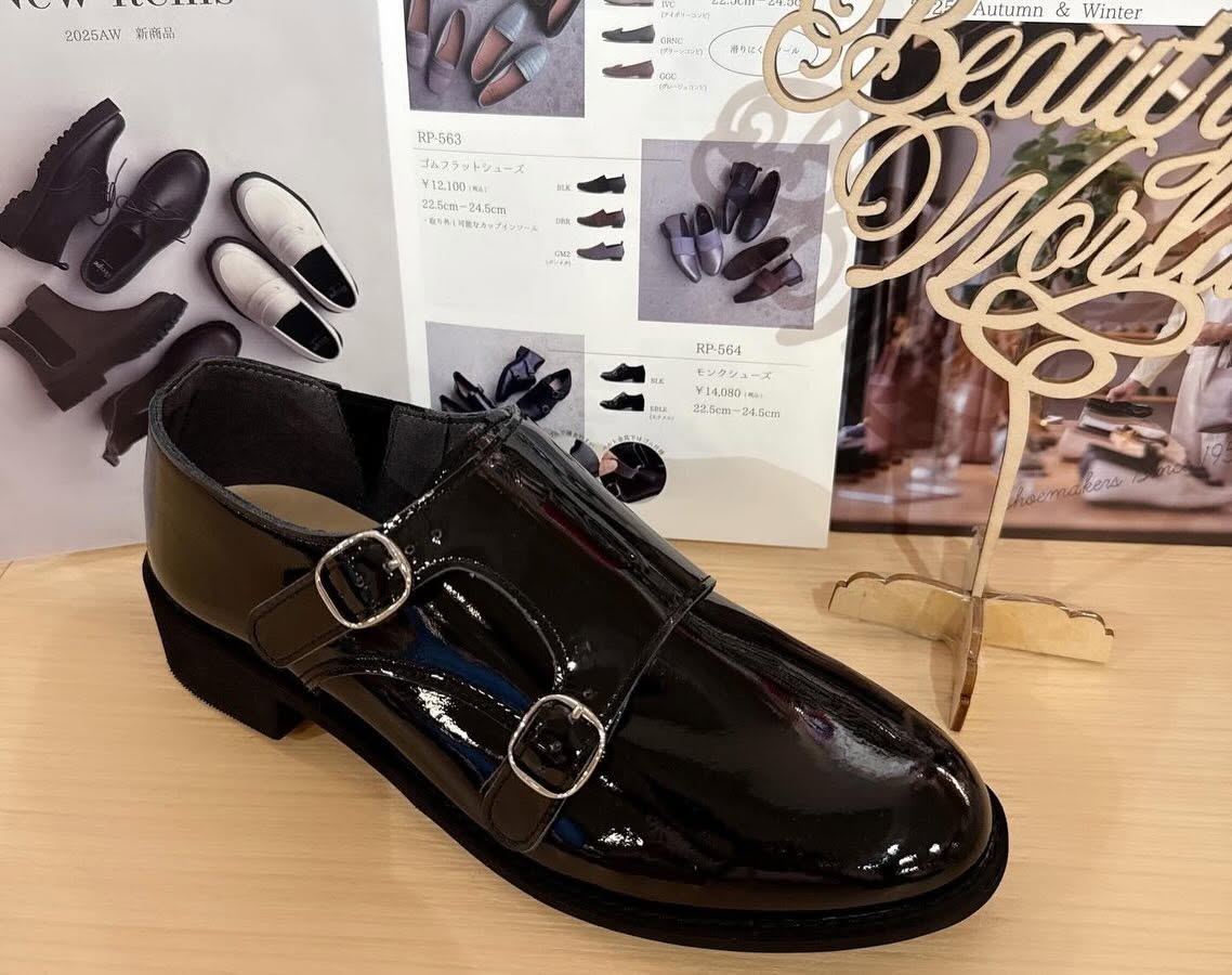 ❤️$770 VIP$750  🇯🇵 新品 日本製 Recipe 軟漆皮鞋👞 RP-564  3cm高 粗踭 正常碼  漆皮黑色色入