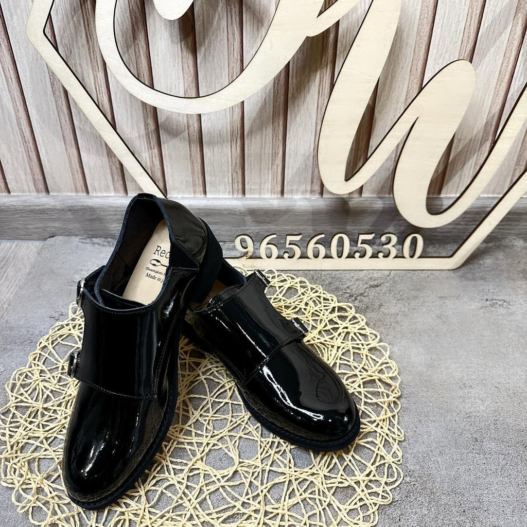 ❤️$770 VIP$750  🇯🇵 新品 日本製 Recipe 軟漆皮鞋👞 RP-564  3cm高 粗踭 正常碼  漆皮黑色色入