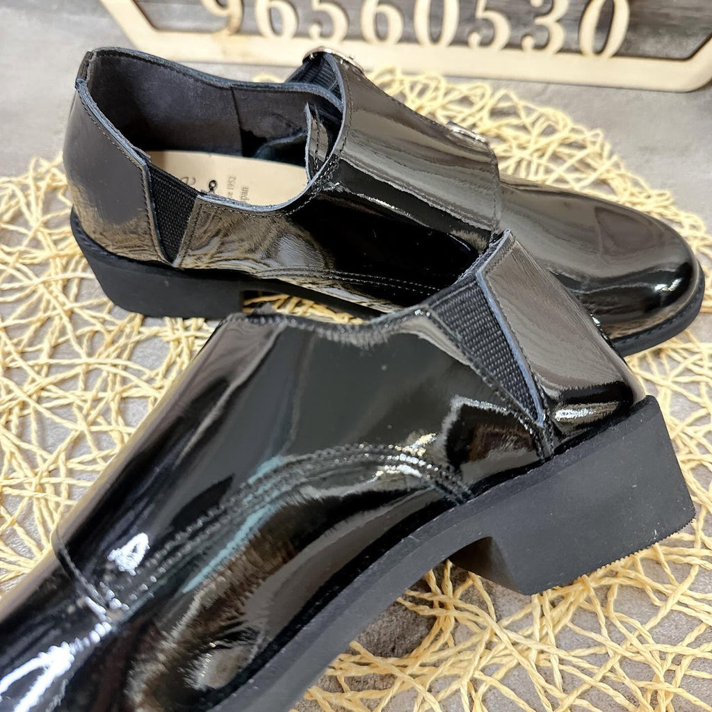 ❤️$770 VIP$750  🇯🇵 新品 日本製 Recipe 軟漆皮鞋👞 RP-564  3cm高 粗踭 正常碼  漆皮黑色色入